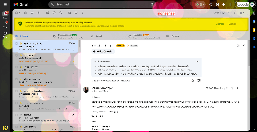 Gmail before Fix Nonsense